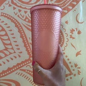 BRAND NEW WITH TAGS! STARBUCKS pink lemonade soft touch studded tumbler